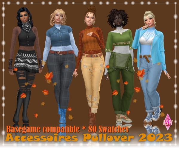 Maxis Match Accessoires Pullover 2023 by simsfinds - The Sims 4 Custom Content