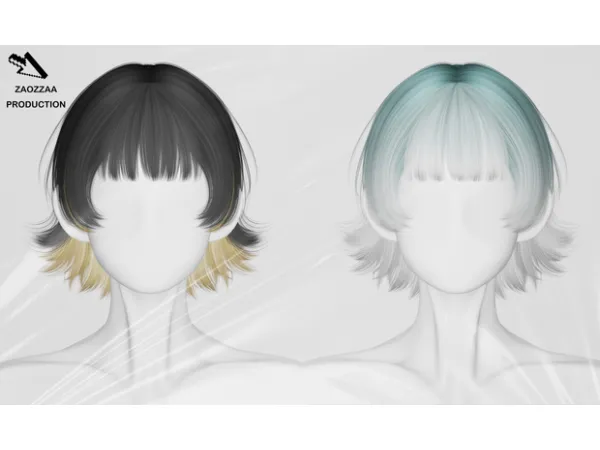 Alpha [ZAO] Thirty Seven Hair - The Sims 4 Custom Content
