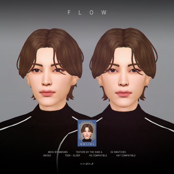 Maxis Match MMSIMS Hair Flow by simsfinds - The Sims 4 Custom Content