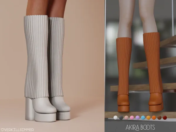 Alpha Akira boots - The Sims 4 Custom Content