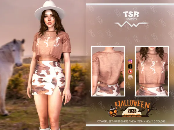Alpha COWGIRL SET 401 BD1089 BD1090 - The Sims 4 Custom Content