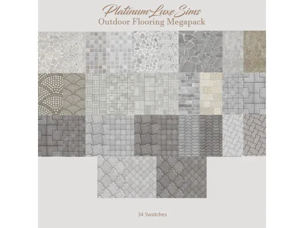 Mix Outdoor Flooring Megapack - The Sims 4 Custom Content