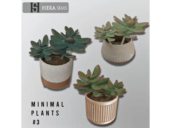 Alpha Minimal plants 3 set - The Sims 4 Custom Content