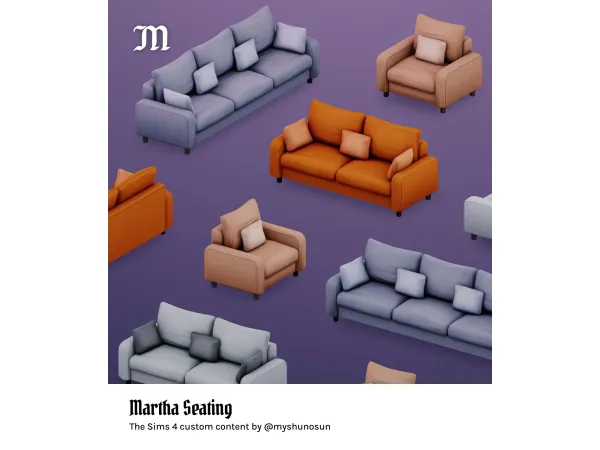 Maxis Match Martha Seating - The Sims 4 Custom Content