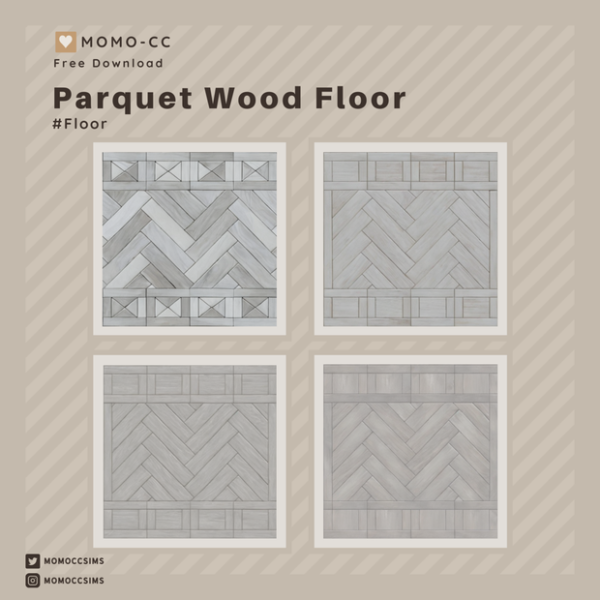 Mix Parquet WOOD FLOOR by simsfinds - The Sims 4 Custom Content