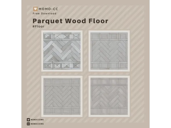 Mix Parquet WOOD FLOOR - The Sims 4 Custom Content