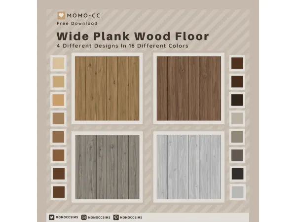Mix Wild Plank Wood Floor - The Sims 4 Custom Content