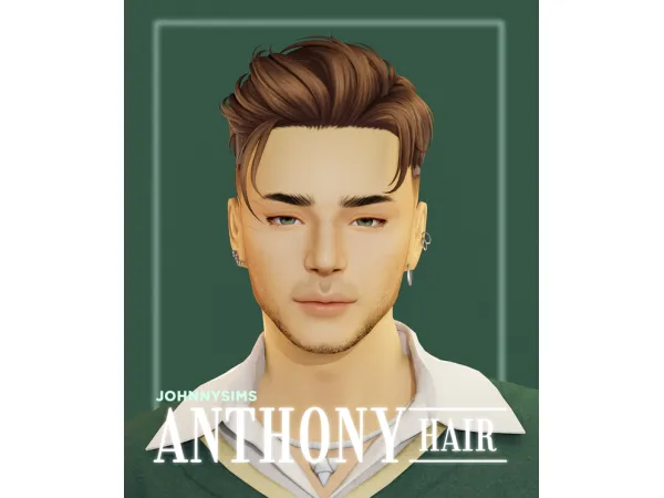 Maxis Match Anthony Hair - The Sims 4 Custom Content