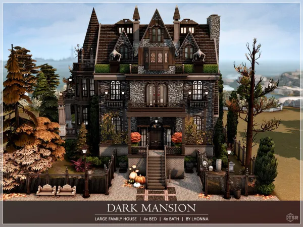 Alpha Dark Mansion - The Sims 4 Custom Content