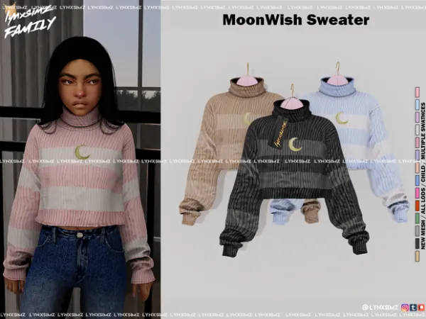 Alpha Moon Wish Jumper Child by lynxsimzfamily - The Sims 4 Custom Content