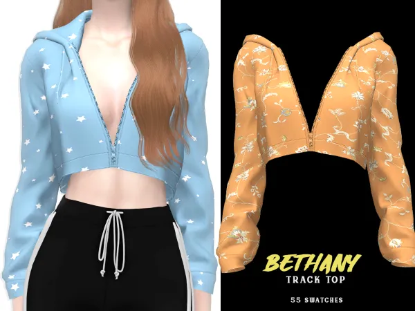 Maxis Match Bethany Track Top - The Sims 4 Custom Content