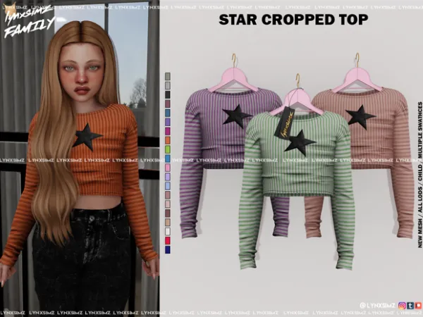 Star Cropped Top ~ Child by lynxsimzfamily