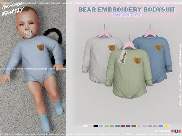 Alpha Bear Romper Infant by lynxsimzfamily - The Sims 4 Custom Content