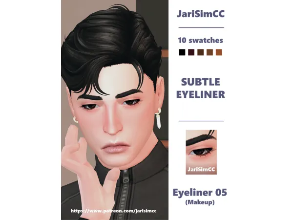 Maxis Match JariSimCC Eyeliner 05 - The Sims 4 Custom Content