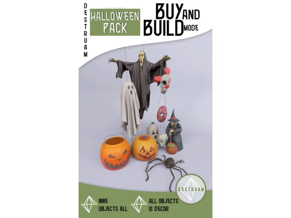 Mix Halloween pack - The Sims 4 Custom Content