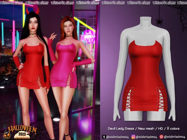 Alpha HALLOWEEN 2023 DEVIL LADY SET - The Sims 4 Custom Content