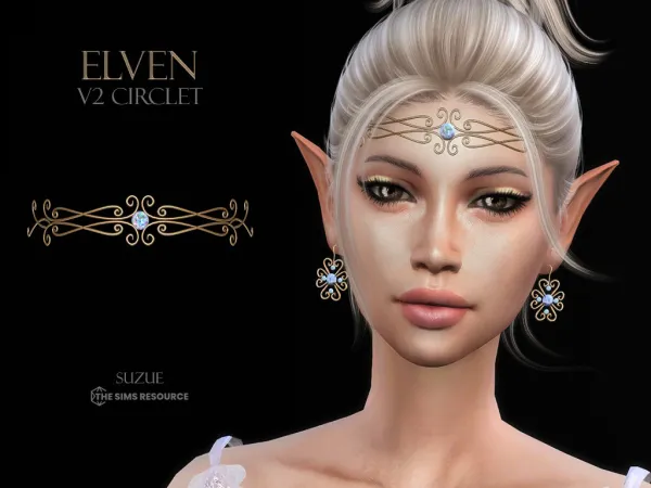 Alpha Elven V2 Circlet by simsfinds - The Sims 4 Custom Content