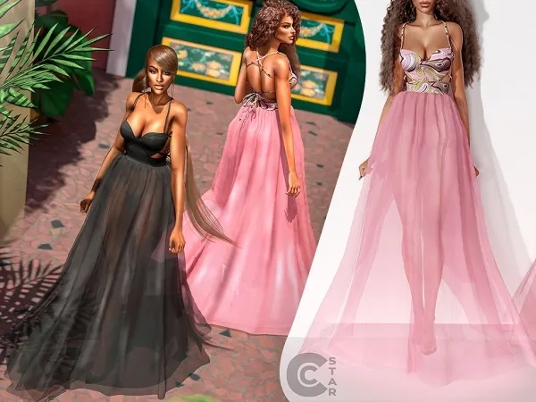 Alpha Eva Longoira Vanity Fair Dress 2023 cool_content_star - The Sims 4 Custom Content