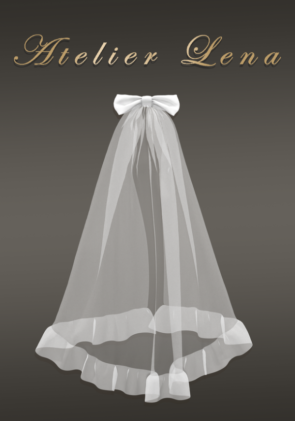 Alpha [Atelier Lena] Ribbon Middle Veil by simsfinds - The Sims 4 Custom Content