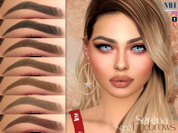 Alpha Serena Eyebrows N263 - The Sims 4 Custom Content
