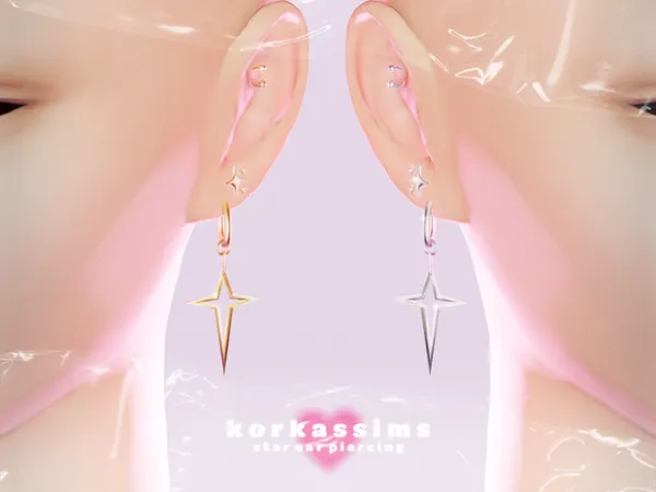 Alpha star ear piercing - The Sims 4 Custom Content