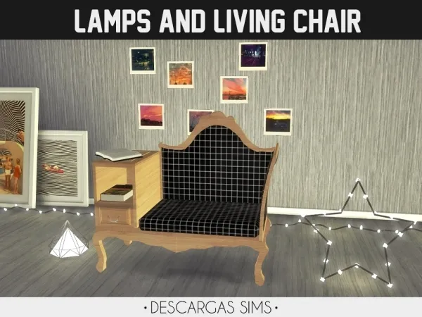 Alpha Lamps And Living Chair - The Sims 4 Custom Content