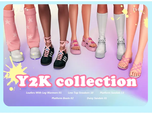 Mix Y2K Collection 01 by jiussims - The Sims 4 Custom Content