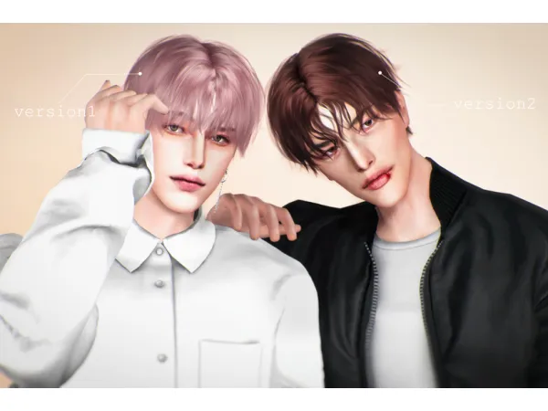 Alpha Hair 06_Flying Perm by MoooD - The Sims 4 Custom Content