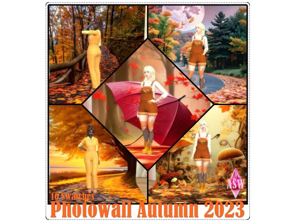 Mix Photowall Autumn 2023 - The Sims 4 Custom Content