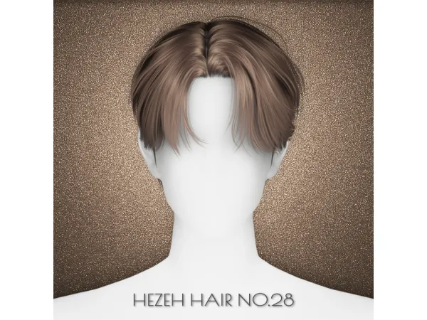 Alpha [Hezeh]Hair_No28_V1 - The Sims 4 Custom Content