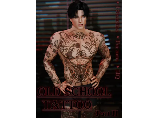 Mix [AlisaSour] Tattoo Old School Part 2 - The Sims 4 Custom Content