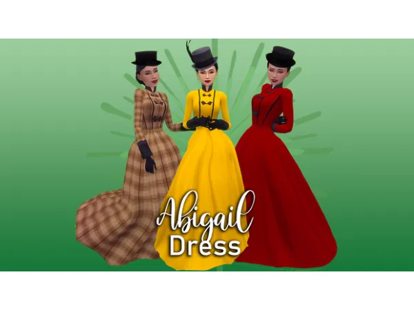 Maxis Match Abigail Dress - The Sims 4 Custom Content