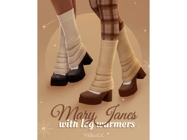 Maxis Match Mary Janes with leg warmers - The Sims 4 Custom Content