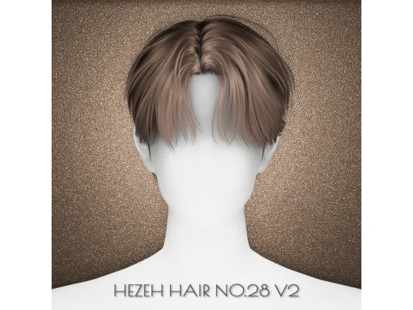 Alpha [Hezeh]Hair_No28_V2 - The Sims 4 Custom Content