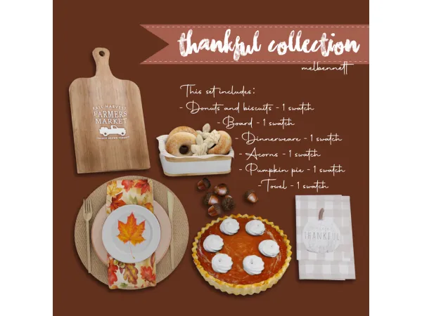 Mix Thankful Collection - The Sims 4 Custom Content