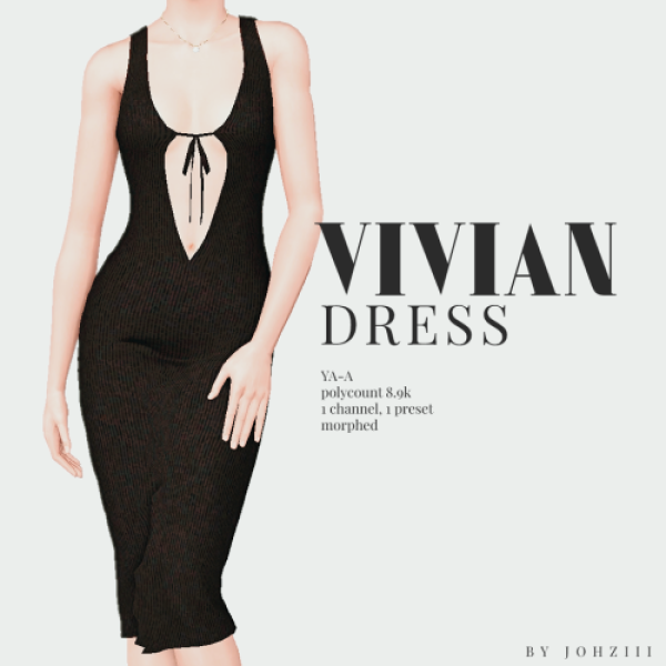 VIVIAN dress by simsfinds - The Sims 3 Custom Content