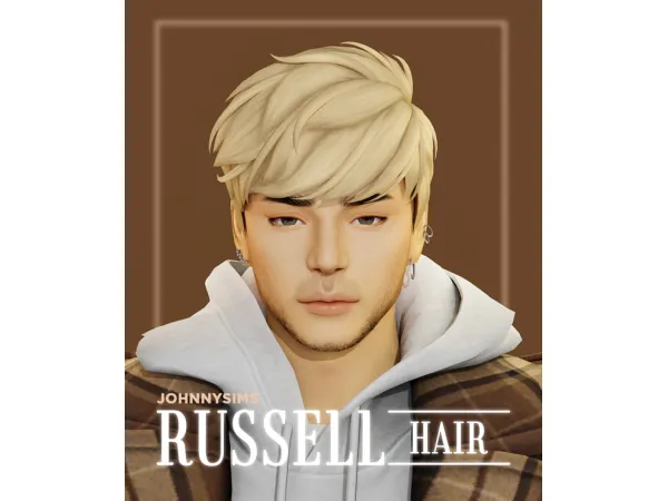 Maxis Match Russell Hair - The Sims 4 Custom Content