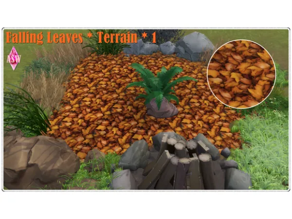 Mix Falling Leaves Terrain - The Sims 4 Custom Content