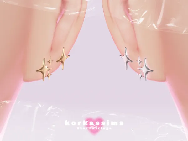 Alpha Star earrings - The Sims 4 Custom Content