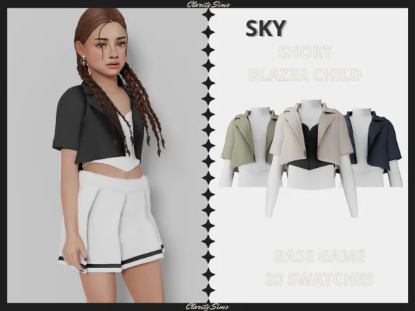 Sky - Short Blazer Child