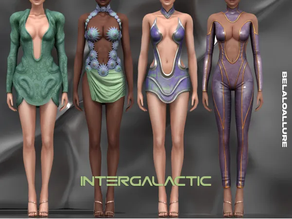 Alpha Belaloallure_Intergalactic collection - The Sims 4 Custom Content