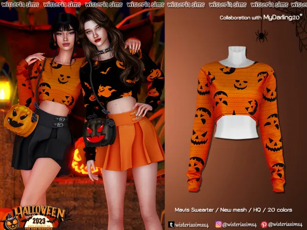Halloween 2023 - Mavis Sweater by WisteriaSims