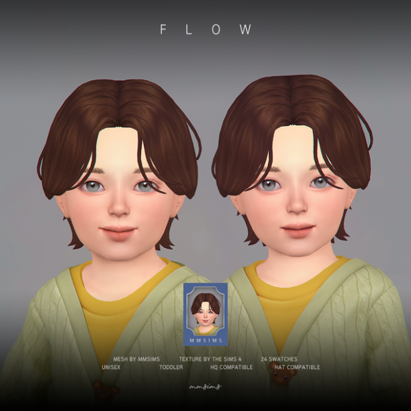 Maxis Match MMSIMS Hair Flow PU by simsfinds - The Sims 4 Custom Content