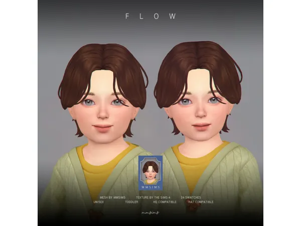 Maxis Match MMSIMS Hair Flow PU - The Sims 4 Custom Content