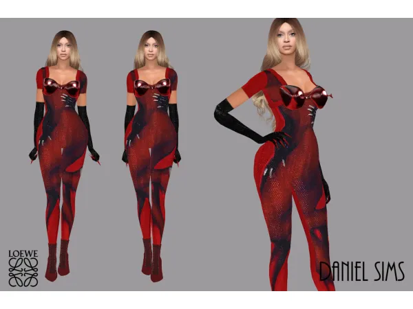 Alpha Beyonce in LOEWE - The Sims 4 Custom Content