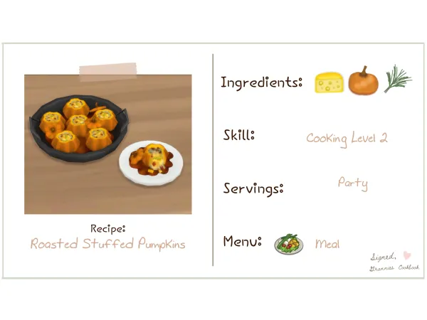 Maxis Match Roasted Stuffed Pumpkins - The Sims 4 Custom Content