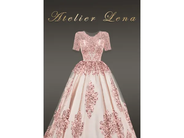 Alpha [Atelier Lena] Renewal Melisa Dress Veil Set - The Sims 4 Custom Content