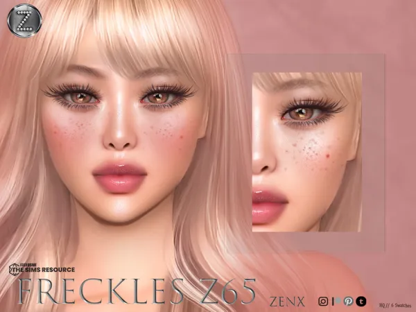 Alpha ZENX FRECKLES Z65 - The Sims 4 Custom Content