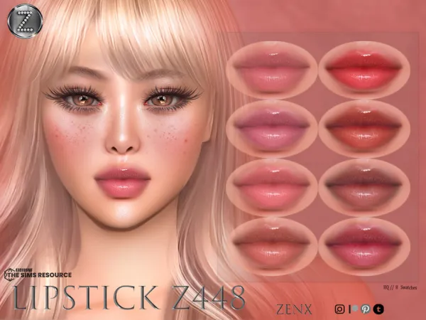 Alpha ZENX LIPSTICK Z448 - The Sims 4 Custom Content