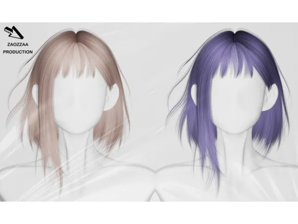 Alpha [ZAO]Thirty Nine Hair - The Sims 4 Custom Content